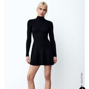 Zara high-neck knit dress